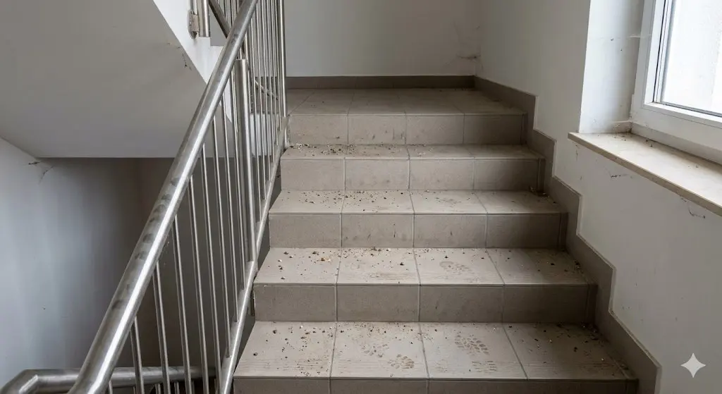 Vorher Unterhaltsreinigung